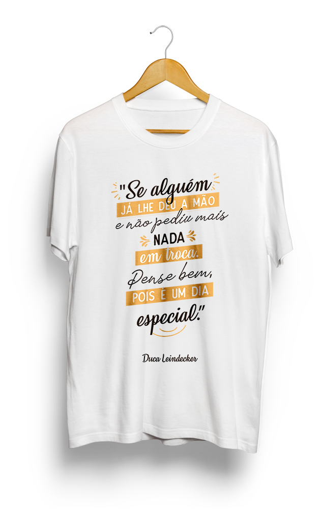 Foto do produto Camiseta Dia Especial | Branca/Amarelo